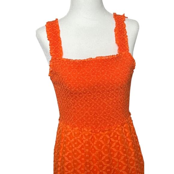 Alice + Olivia Neva Silk Blend Smocked Tiered Maxi Dress Size 4 - Picture 5 of 15